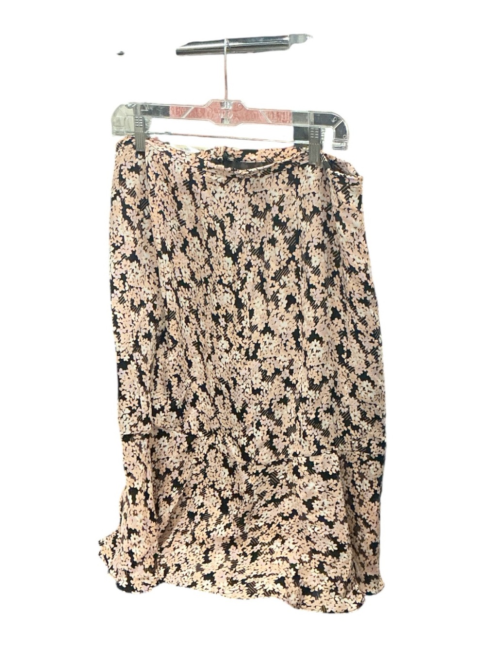 Alfani Black and Beige Floral Midi Skirt